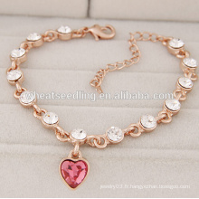 Rose amour pendentif bijoux bracelet design pour les filles nouveaux modèles de bracelets en or